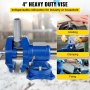 VEVOR 4" Heavy Duty Bench Vise , Double Swivel Rotating Vise Head/Body Rotates 360° ,Pipe Vise Bench Vices 15Kn Clamping Force,for Clamping Fixing Equipment Home or Industrial Use