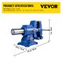 VEVOR 4" Heavy Duty Bench Vise , Double Swivel Rotating Vise Head/Body Rotates 360° ,Pipe Vise Bench Vices 15Kn Clamping Force,for Clamping Fixing Equipment Home or Industrial Use