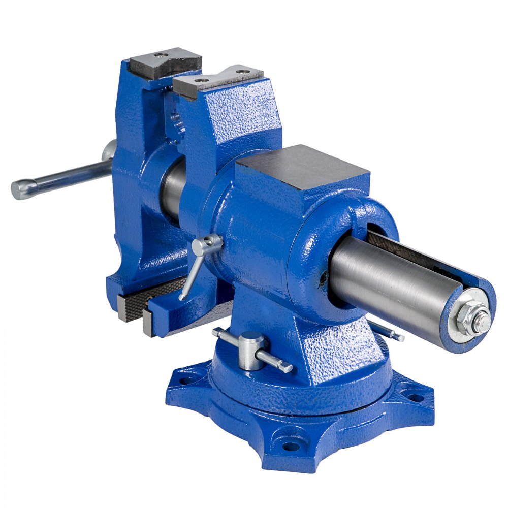 Multi Purpose Bench Vise 5" 360° Swivel Base Hardness Stable Operation Cast Iron