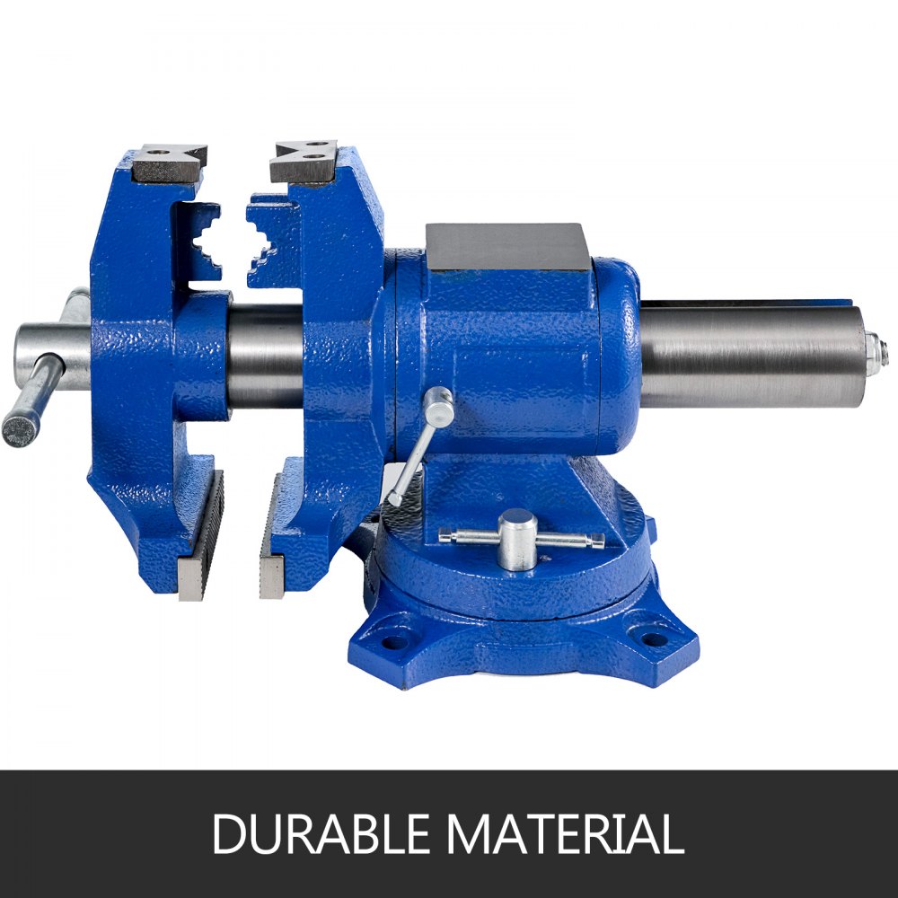Multi Purpose Bench Vise 5" 360° Swivel Base Hardness Stable Operation Cast Iron
