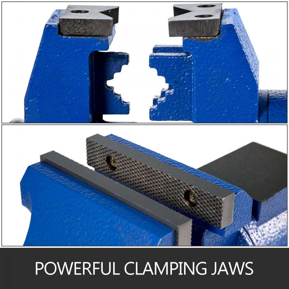 Multi Purpose Bench Vise 5" 360° Swivel Base Hardness Stable Operation Cast Iron