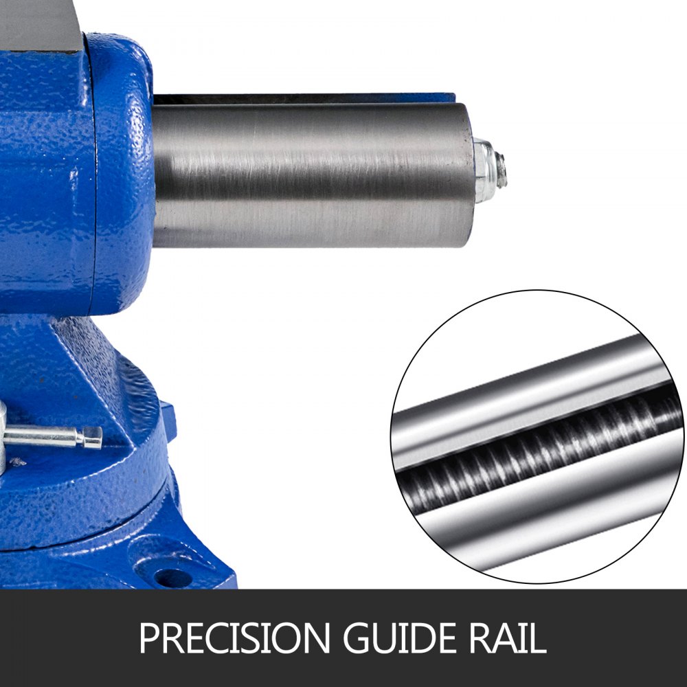 Multi Purpose Bench Vise 5" 360° Swivel Base Hardness Stable Operation Cast Iron