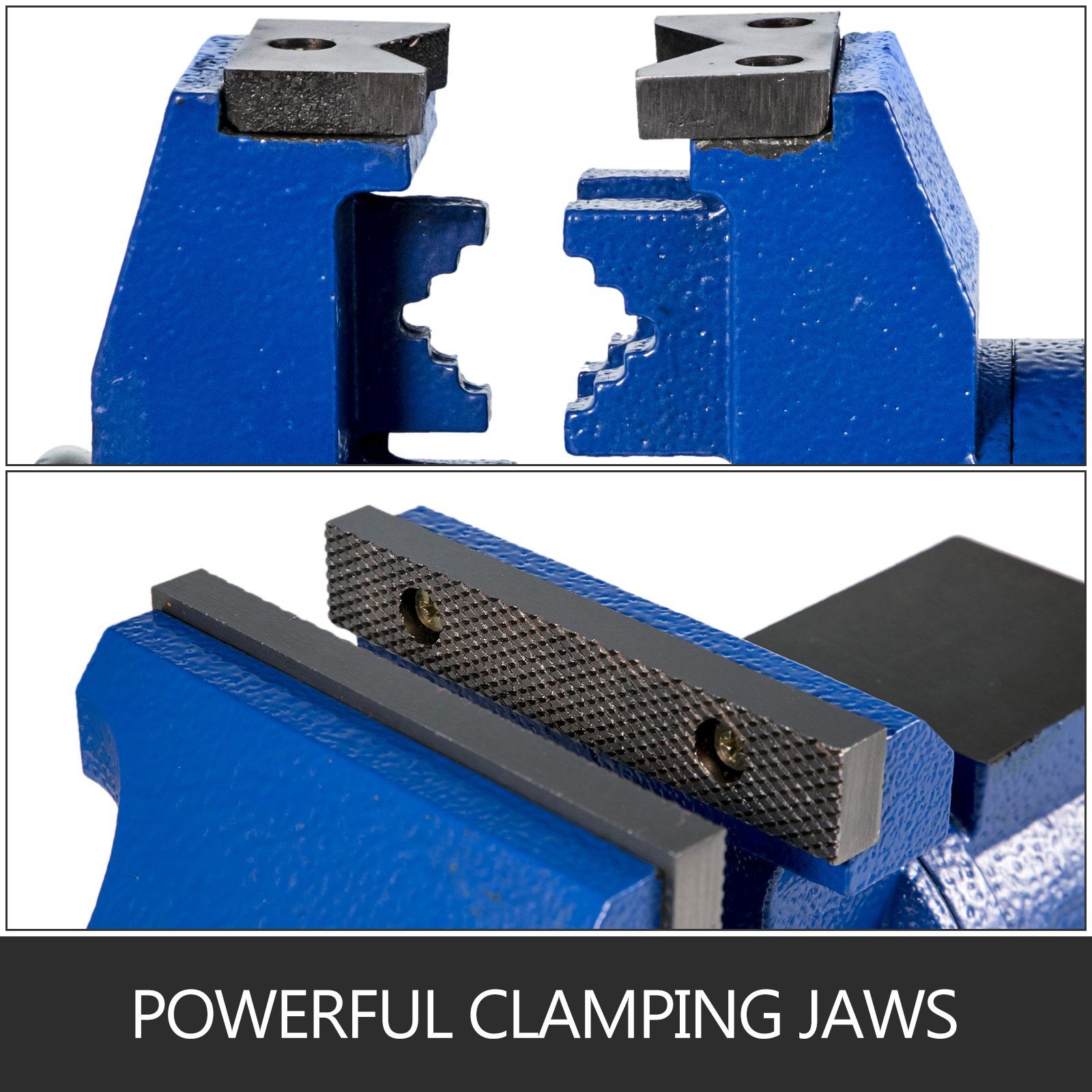 Multi Purpose Bench Vise 5" 360° Swivel Base Hardness Stable Operation Cast Iron