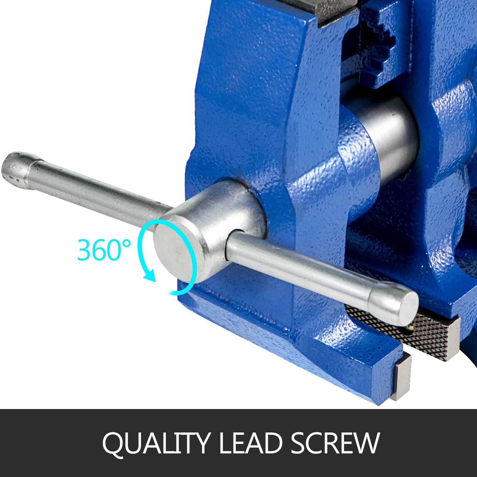 Multi Purpose Bench Vise 5" 360° Swivel Base Hardness Stable Operation Cast Iron