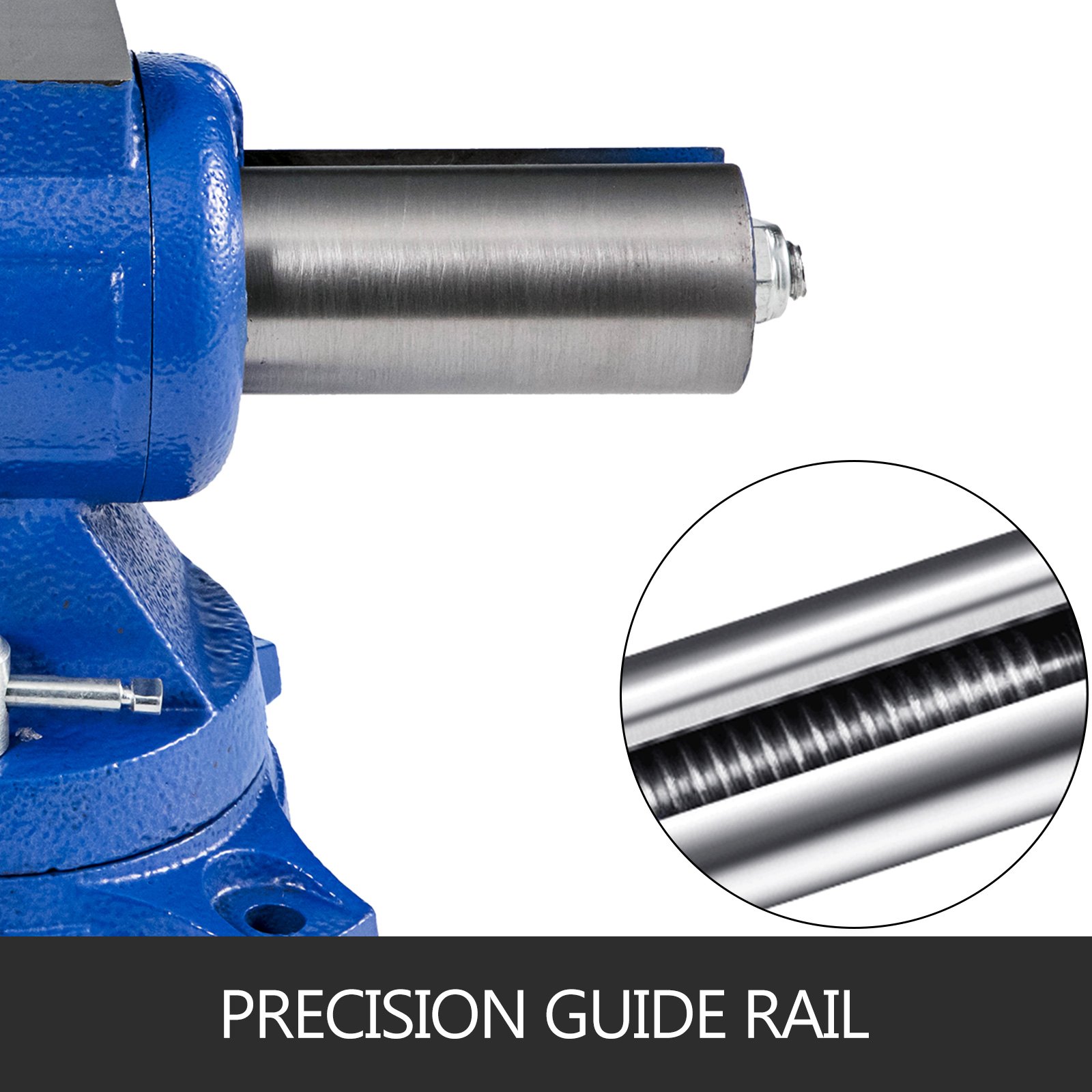 Multi Purpose Bench Vise 5" 360° Swivel Base Hardness Stable Operation Cast Iron