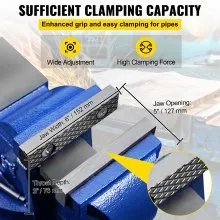 VEVOR Multipurpose Vise 6-Inch Bench Vise 360-Degree Rotation Clamp on Vise with Swivel Base and Head Heavy Duty Multi-Jaw Vise for Clamping Fixing Equipment Home or Industrial Use