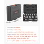 VEVOR Screw Extractor Set, 27 Pieces Hex Head Multi-Spline Easy Out Bolt Extractor Tool, with Adapters, Solid Storage Case, Cr-Mo Steel Stripped Bolt Remover for Removing Rounded, Broken Bolts, Screws