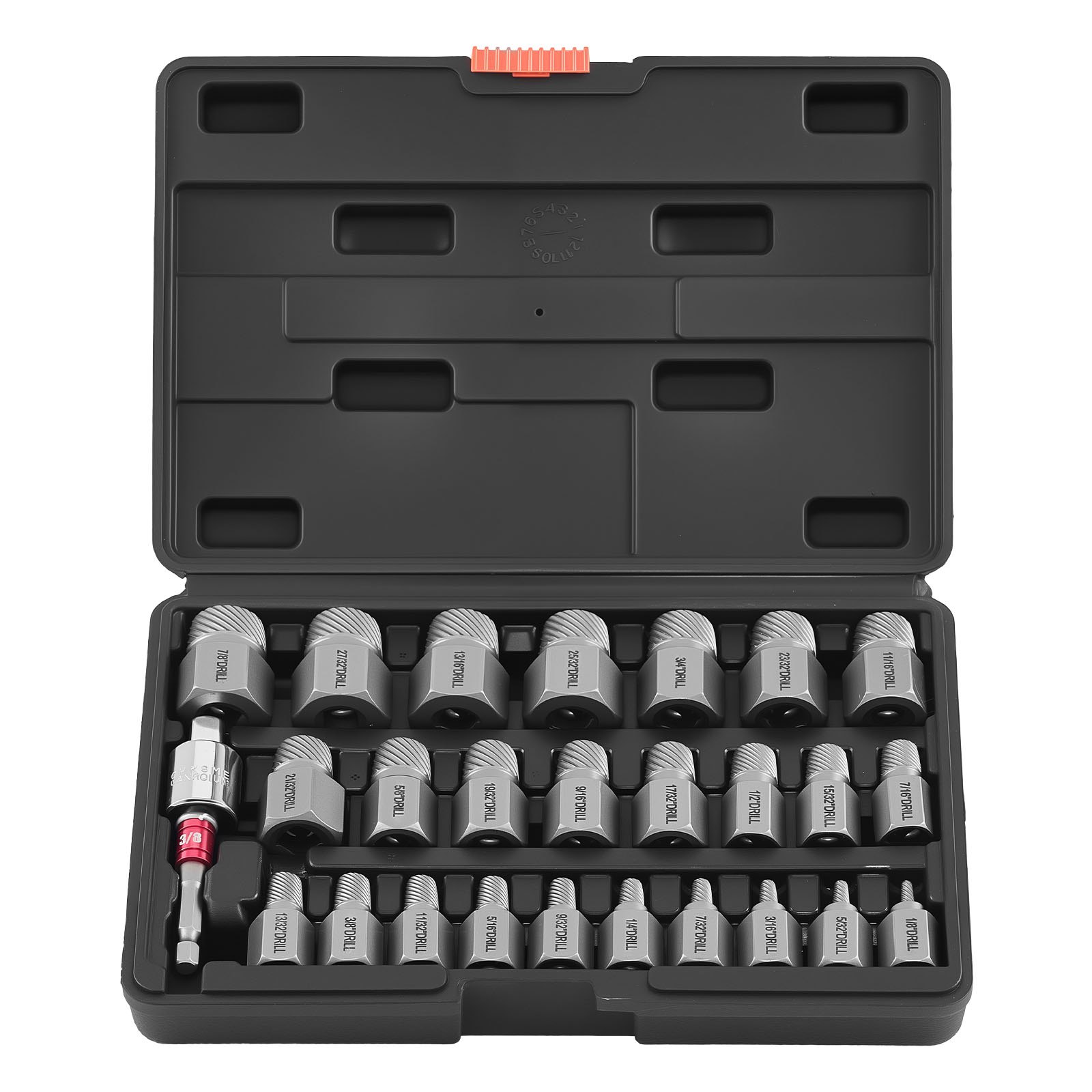 VEVOR Screw Extractor Set, 27 Pieces Hex Head Multi-Spline Easy Out Bolt Extractor Tool, with Adapters, Solid Storage Case, Cr-Mo Steel Stripped Bolt Remover for Removing Rounded, Broken Bolts, Screws