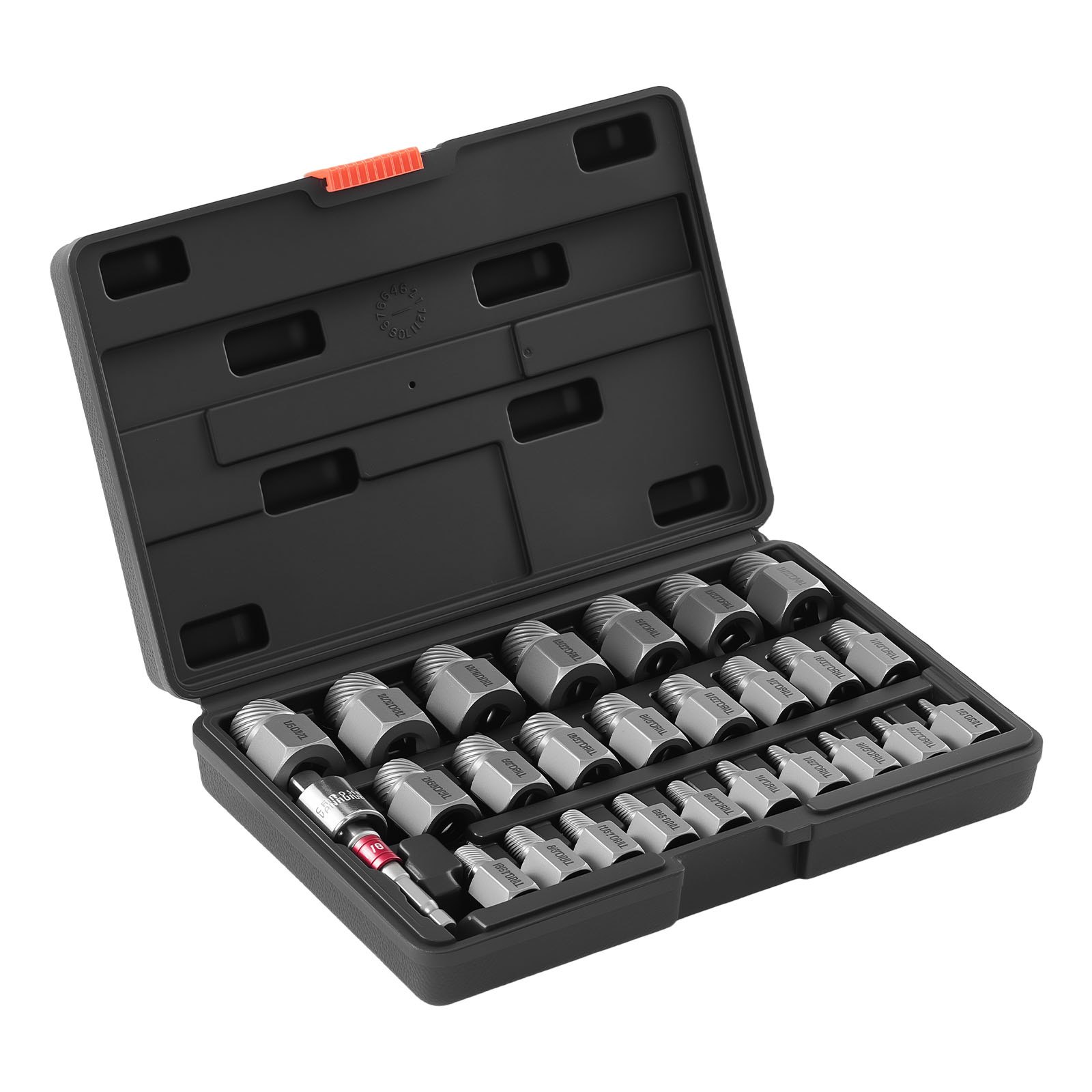 VEVOR Screw Extractor Set, 27 Pieces Hex Head Multi-Spline Easy Out Bolt Extractor Tool, with Adapters, Solid Storage Case, Cr-Mo Steel Stripped Bolt Remover for Removing Rounded, Broken Bolts, Screws