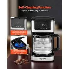 VEVOR Programmable Coffee Maker 12 Cup Programmable Drip Coffee Maker for Home