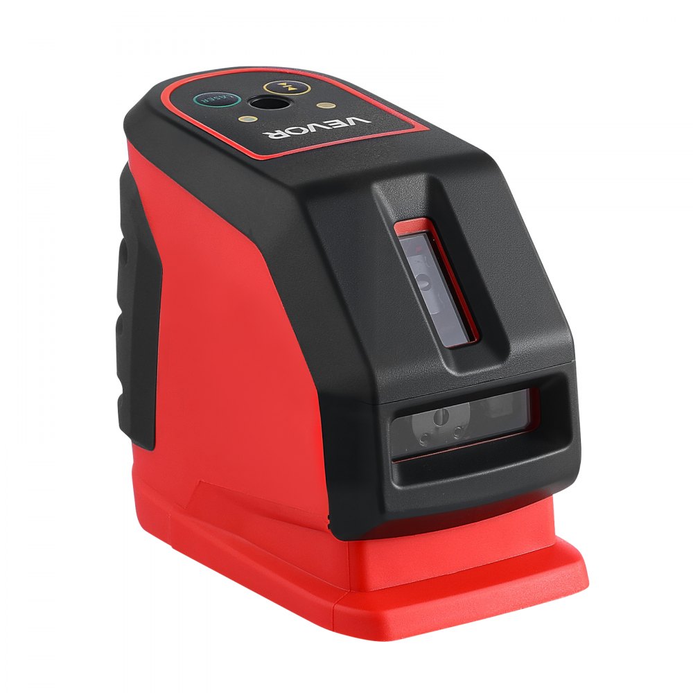 VEVOR Self Leveling Laser Level 15 m, Green Cross Line 2 Spot Laser, for Picture Hanging, Tile, DIY Construction, Manual, Self-Leveling, Pulse Modes, IP54 Rated, 8H Runtime, with Storage Bag