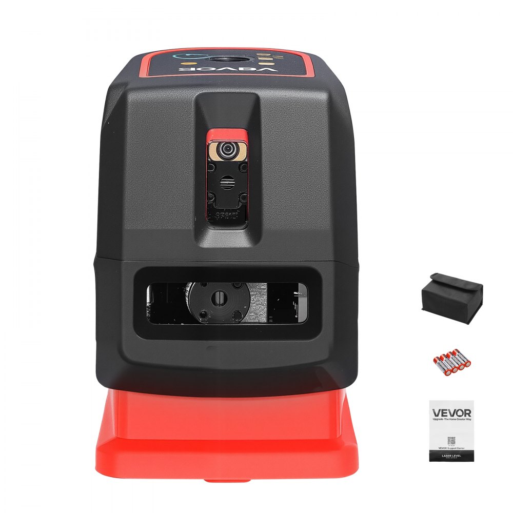 VEVOR Self Leveling Laser Level 15 m, Green Cross Line 2 Spot Laser, for Picture Hanging, Tile, DIY Construction, Manual, Self-Leveling, Pulse Modes, IP54 Rated, 8H Runtime, with Storage Bag