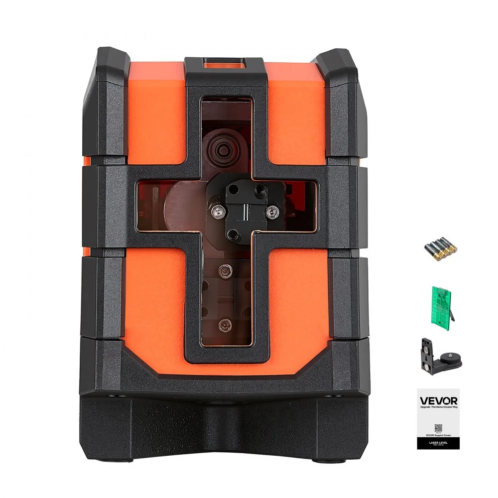 VEVOR Self Leveling Laser Level 30 m, Green Cross Line with 4-Point Laser, for Picture Hanging, Tile, DIY Construction, Manual, Self-Leveling, Pulse Modes, IP54 Water-Resistant, 8H Runtime, Tool Case