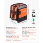 VEVOR Self Leveling Laser Level 30 m, Green Cross Line with 4-Point Laser, for Picture Hanging, Tile, DIY Construction, Manual, Self-Leveling, Pulse Modes, IP54 Water-Resistant, 8H Runtime, Tool Case
