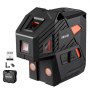 VEVOR Self Leveling Laser Level 40 m Green 5-Point Laser Level Layout Tool, for Picture Hanging, Tile & DIY Constructions, Manual & Self-Leveling Modes, IP54 Water-Resistant, 5H Runtime, Hard Case