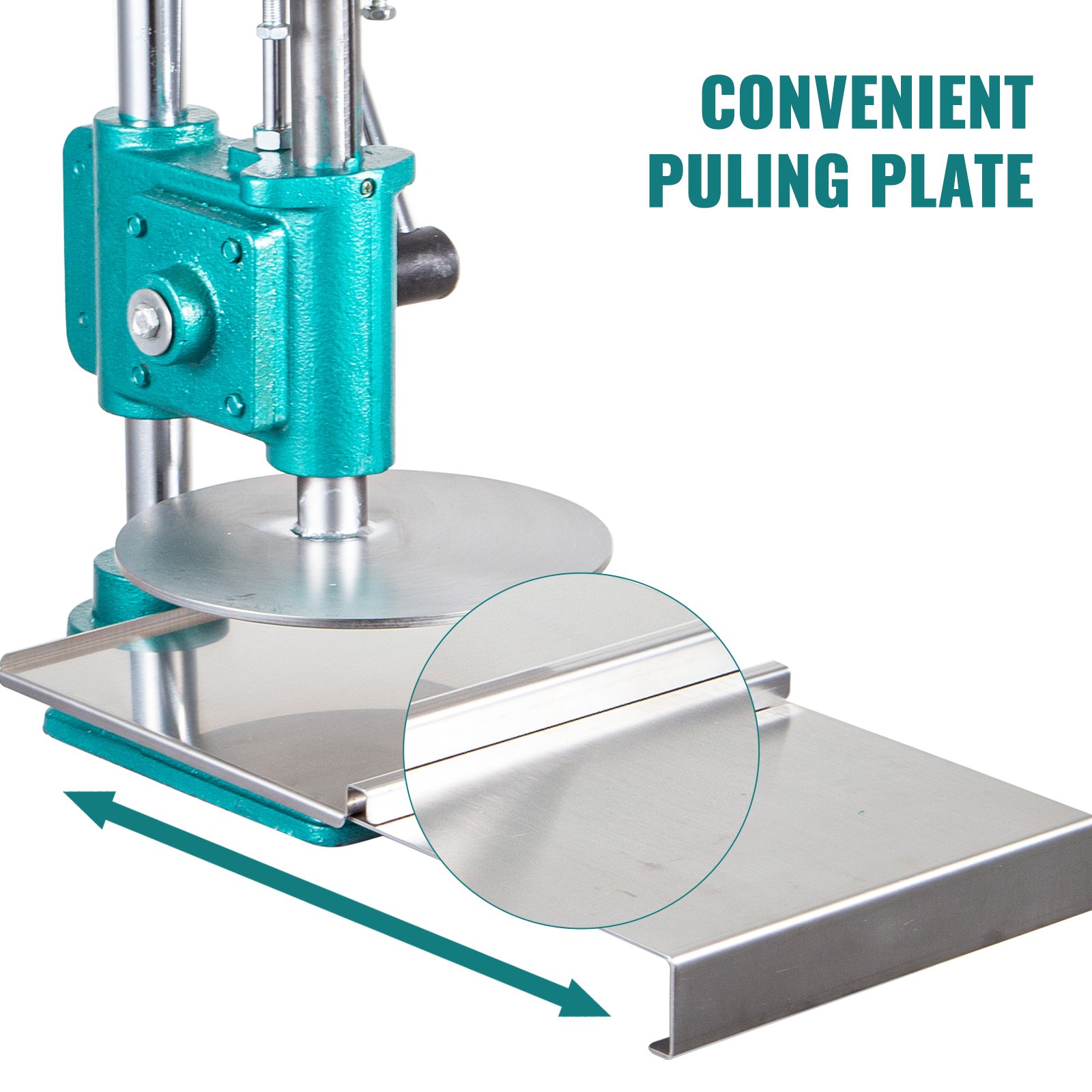 VEVOR Pizza Press Manual Pizza Dough Press 220 mm Pastry Press Machine Sheeter