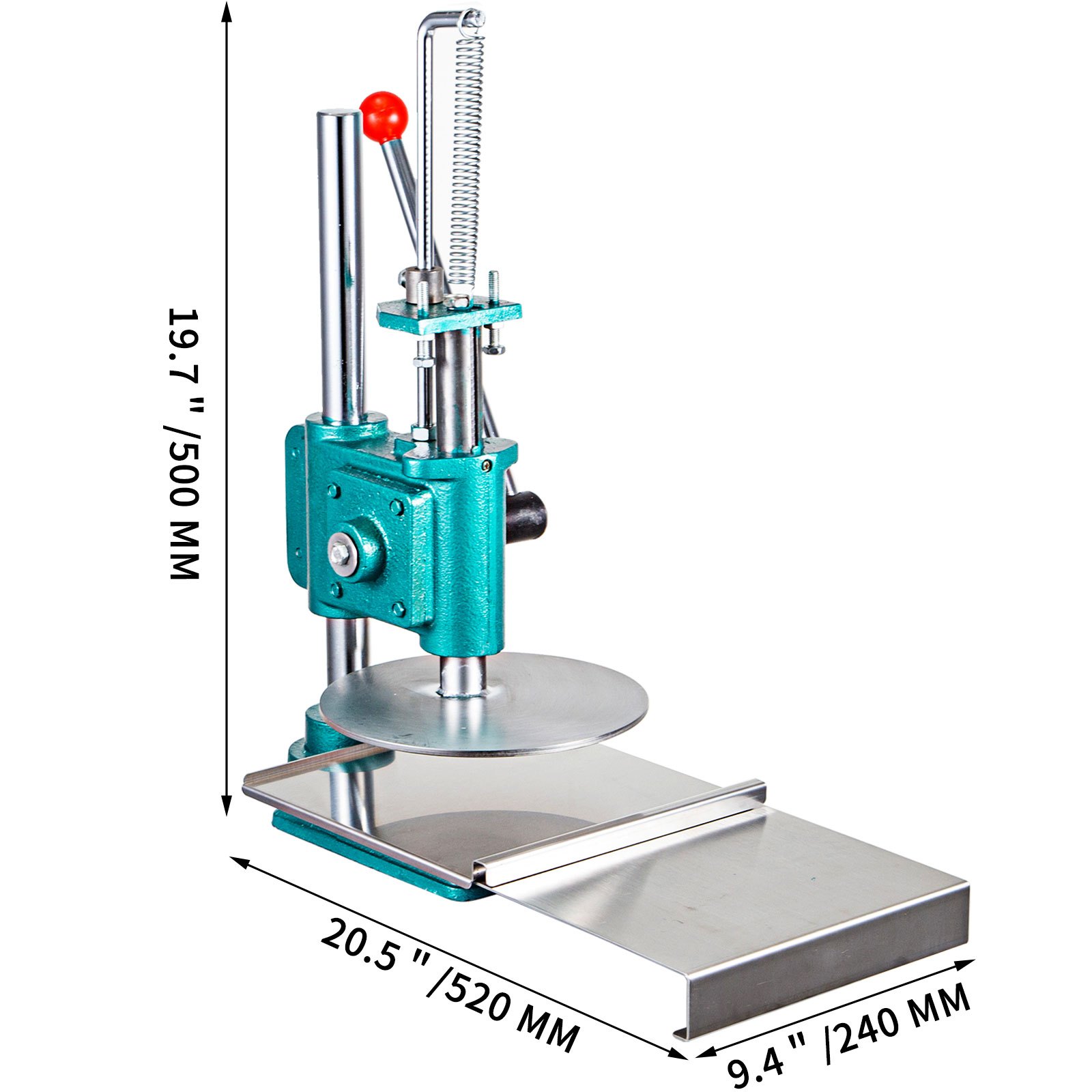VEVOR Pizza Press Manual Pizza Dough Press 220 mm Pastry Press Machine Sheeter