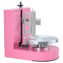 VEVOR Cake Decorating Machine, Cake Cream Spreading Coating Smearing Machine, Low Noise Cake Frosting Machine, Turntable with Adjustable Scraper, for 4" to 12" Cake, 25-320RPM Rotating Speed, Pink