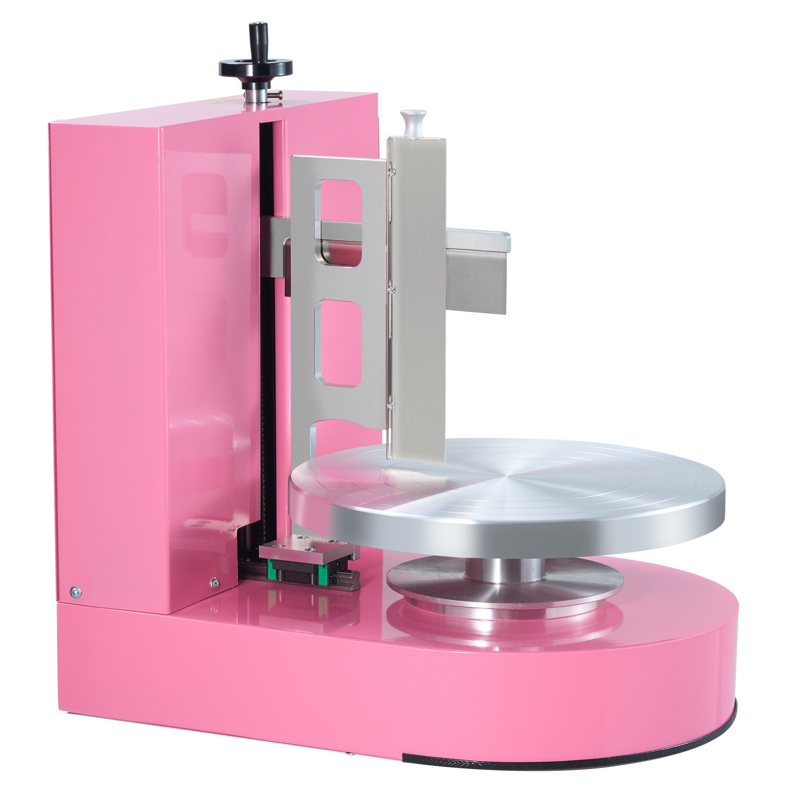 VEVOR Cake Decorating Machine, Cake Cream Spreading Coating Smearing Machine, Low Noise Cake Frosting Machine, Turntable with Adjustable Scraper, for 4" to 12" Cake, 25-320RPM Rotating Speed, Pink