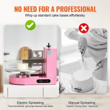 VEVOR Cake Decorating Machine Cake Frosting Spreading for 4" to 16" Cake Pink