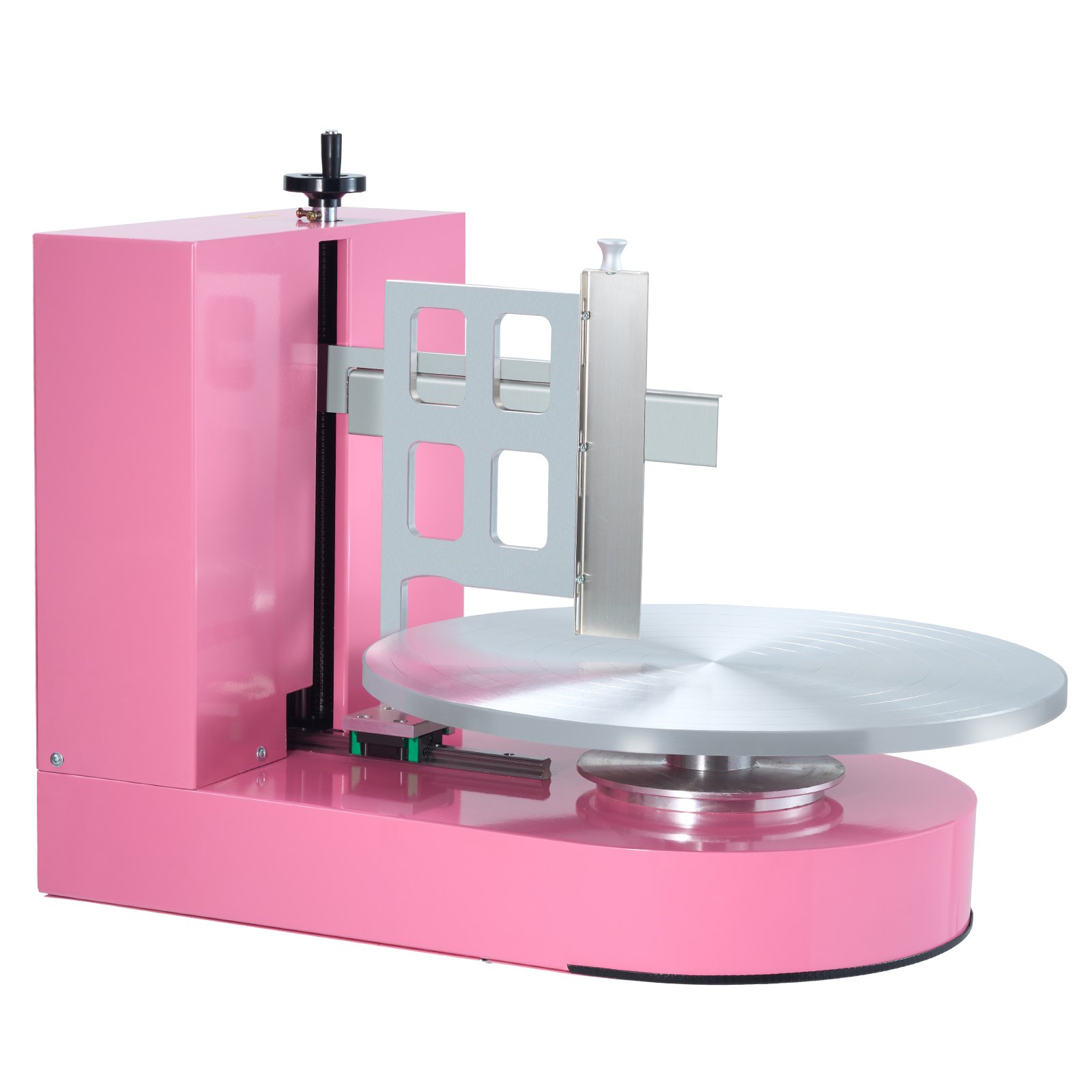 VEVOR Cake Decorating Machine, Cake Cream Spreading Coating Smearing Machine, Low Noise Cake Frosting Machine, Turntable with Adjustable Scraper, for 4" to 16" Cake, 25-320RPM Rotating Speed, Pink
