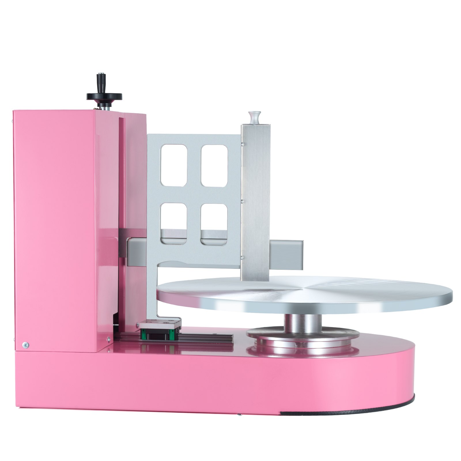 VEVOR Cake Decorating Machine, Cake Cream Spreading Coating Smearing Machine, Low Noise Cake Frosting Machine, Turntable with Adjustable Scraper, for 4" to 16" Cake, 25-320RPM Rotating Speed, Pink