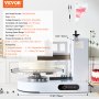 VEVOR Cake Decorating Machine Cake Frosting Spreading for 4" to 16" Cake White