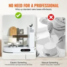 Cake Decorating Machine Cake Frosting Spreading for 6" to 14" Cake White