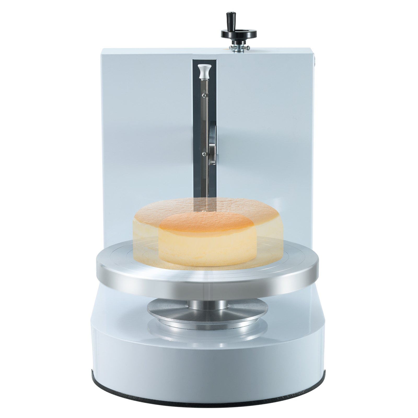 VEVOR Cake Decorating Machine, Cake Cream Spreading Coating Smearing Machine, Low Noise Cake Frosting Machine, Turntable with Adjustable Scraper, for 6" to 14" Cake, 25-320RPM Rotating Speed, White