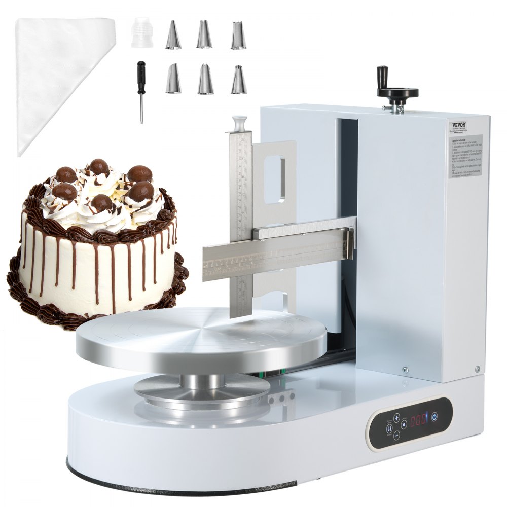 VEVOR Cake Decorating Machine Cake Frosting Spreading for 6" to 14" Cake White