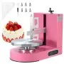 Cake Decorating Machine Cake Frosting Spreading for 6" to 14" Cake Pink