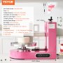 VEVOR Cake Decorating Machine, Cake Cream Spreading Coating Smearing Machine, Low Noise Cake Frosting Machine, Turntable with Adjustable Scraper, for 6" to 14" Cake, 25-320RPM Rotating Speed, Pink