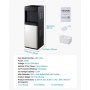 VEVOR Water Dispenser with Ice Maker, 3-in-1 Floor-Standing Water Dispenser, 33 LBS/24H, 9 Cubes/7 Min Fast Ice Making with 1.3 LBS Storage, Bullet Ice-Cubes & Cold-Water, for Home, Kitchen, Party