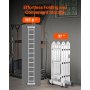 VEVOR Multi-Purpose Folding Ladder 7-in-1 3 Step 12ft Reach Height for Work