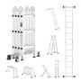 VEVOR Multi-Purpose Folding Ladder 7-in-1 3 Step 12ft Reach Height for Work