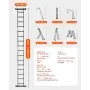 VEVOR Multi-Purpose Folding Ladder, 7-in-1 Tall Extension Step Ladder, A Frame 4 Step with Scaffolding Plank Telescoping Ladder, 15.5ft Reach Height Heavy Duty , 330 lbs Capacity for Home Outdoor