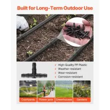 300Pcs Drip Irrigation Fitting Parts Kit for 1/4" Tubing for Yard Garden Lawn