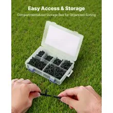 300Pcs Drip Irrigation Fitting Parts Kit for 1/4" Tubing for Yard Garden Lawn