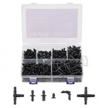 300Pcs Drip Irrigation Fitting Parts Kit for 1/4" Tubing for Yard Garden Lawn