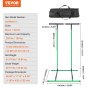 VEVOR Power Tower Dip Station, 2-Level Height Adjustable Pull Up Bar Stand, Multi-Function Strength Training Workout Equipment, Home Gym Fitness Dip Bar Station, 220LBS Weight Capacity, Black & Green