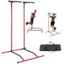 VEVOR Power Tower Dip Station 2-Level Height Adjustable Pull Up Bar Stand 220LBS