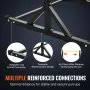 VEVOR Power Tower Dip Station, 8-Level Height Adjustable Pull Up Bar Stand, Multi-Function Strength Training Workout Equipment, Home Gym Fitness Dip Bar Station, 330LBS Weight Capacity, Black & Yellow