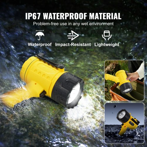 XINXI 1,000,000 Lumens Rechargeable Spotlight - 6 Light Modes, USB Power Bank, IP67 Waterproof (Blue) - View #12