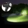 VEVOR Rechargeable Spotlight Flashlight, 200,000 Lumens, IP67 Waterproof Handheld LED Spot Light, Super Bright Portable Searchlight with 4 Modes Detachable Lens USB Port, for Hunting Boating Camping