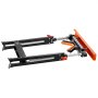 VEVOR 4-in-1 Roller Stand, 200 kg(440 lb) Load Capacity, 84-127 cm(33-50 in) Adjustable Height, Folding Heavy Duty with Rack & Polished Multi-directional Roller Head, for Table Saw Outfeed Woodworking Extension Support