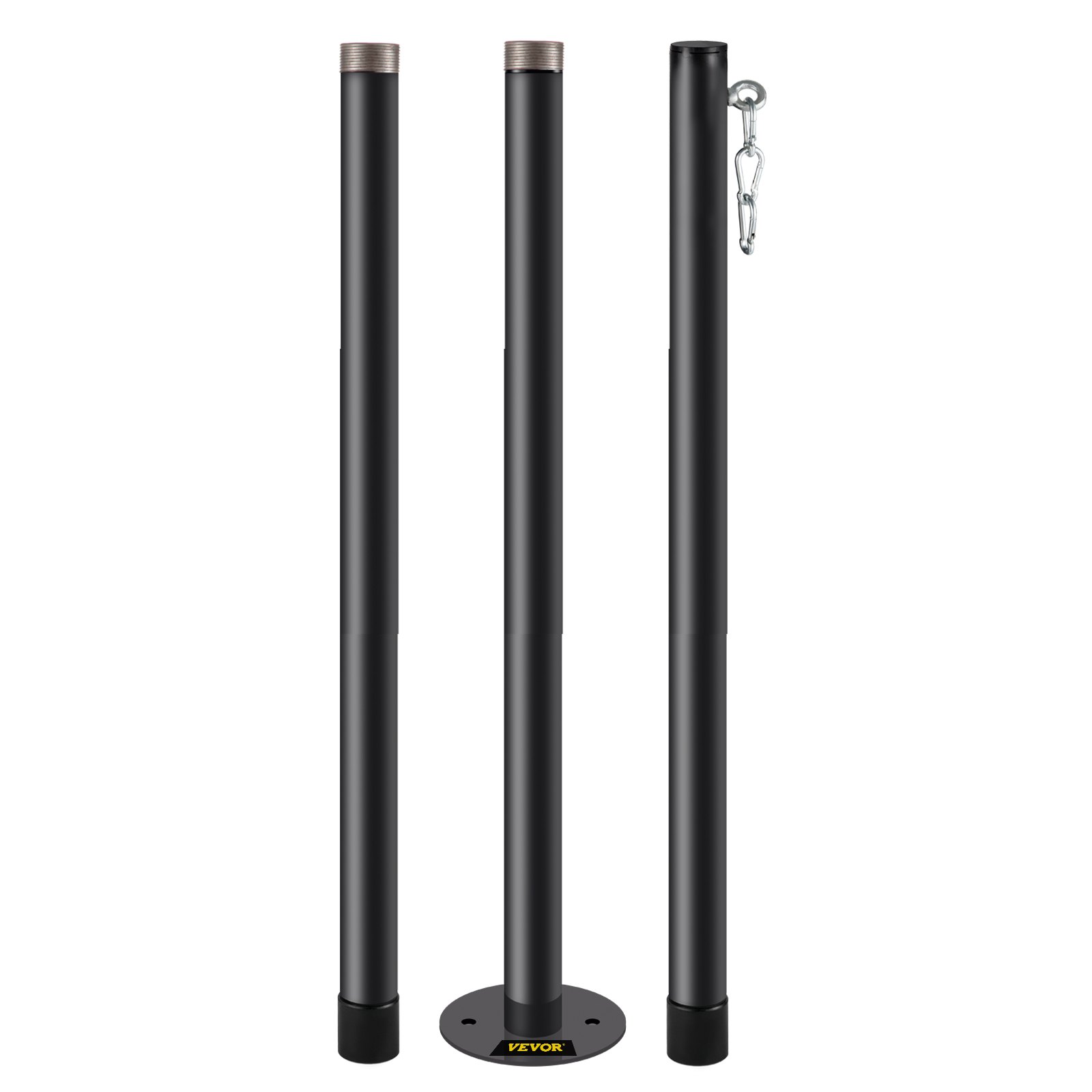 VEVOR String Light Pole String Light Pole Stand for Outdoor 9.6 ft Durable Steel
