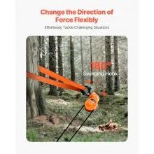 VEVOR 2 Ton Snatch Block with Swivel Hook, 3" Sheave 3/8" Inch Wire Rope, Heavy Duty Snatch Block Pulley 4400 lbs for Towing and Recovery operations on Tow Truck Rollback Wrecker Car Hauler Winches