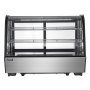 VEVOR Refrigerated Display Case, 5 Cu.Ft./146L Countertop Pastry Display Case, 2-Tier Commercial Display Refrigerator with LED Lighting, TURBO Cooling, Frost-Free Air-Cooling, for Bakery