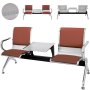 Heavy Duty Barber Airport Reception Salon Waiting Chair Room Leather Bench Seat