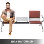 Heavy Duty Barber Airport Reception Salon Waiting Chair Room Leather Bench Seat